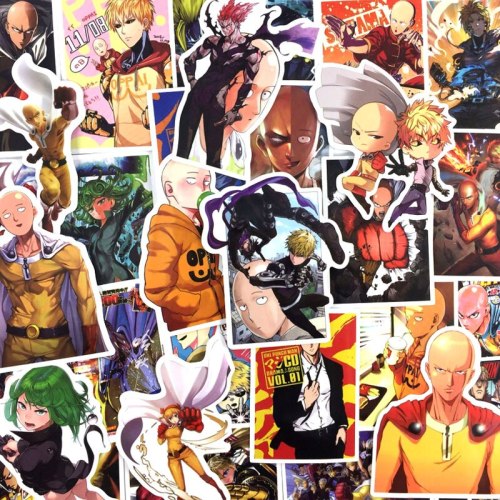 38Pcs/Lot ONE PUNCH-MAN Graffiti Stickers For Luggage Laptop Skateboard Car Bicycle Backpack Decal Pegatinas Toy Stickers