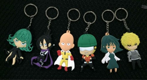 One Punch Man figures anime ONE PUNCH-MAN Saitama,Jie Nuosi,tatsumaki  figures keychain pendant toys 6pcs/set free shipping