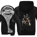 Anime Naruto One Punch Hoodies Warm Liner Coat Cartoon Jacket Cospaly One Piece Hoodies Winter Men Thick Son goku Sweatshirts