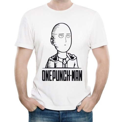 One Punch Man T Shirt Fashion Anime White Color Short Sleeve One Punch Man T Shirt Top Tees tshirt Saitama Garou T-shirt