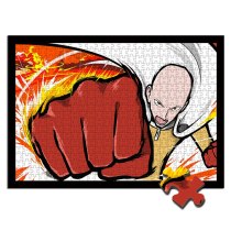 One Punch Man wooden jigsaw puzzle 1000/500/300 pieces Saitama Genos A punk Superman wood toys for children