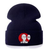 ONE PUNCH MAN OK Cotton Embroidery Casual Beanies for Men Women Knitted Winter Hat Solid Hip-hop Skullies Bonnet Unisex Cap
