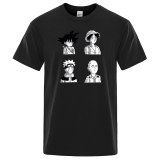 Dragon Ball T Shirts One Piece One Punch Man T-Shirt Naruto New Summer Casual Male Short Sleeve Hip Hop Harajuku Cotton Tops