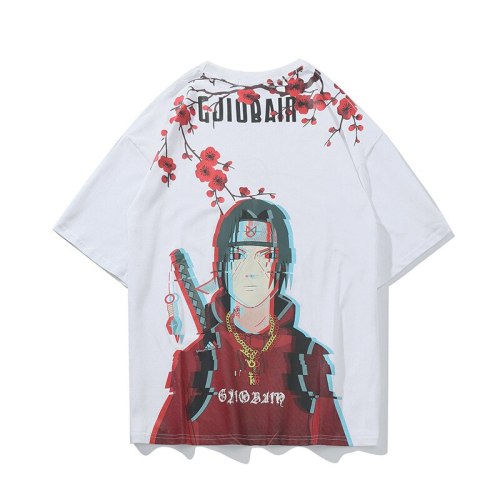 Men Hip Hop T Shirt Japanese Harajuku Cartoon Naruto T-Shirt Summer Tops Tees Cotton Tshirt Oversized 2020 New Arrival