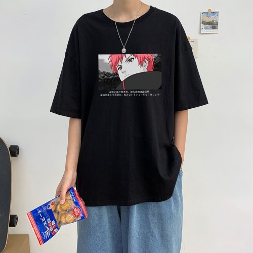 Anime Naruto Sasori T-shirt Short Sleeve Harajuku T Shirt for Men Women Ulzzang Clothes Hip Hop Tshirt Male Streetwear Tee Tops