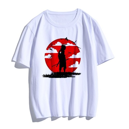 Blood Anime Harajuku Naruto Graphic Summer Aesthetic Unisex Tops Oversized White Anime Tshirts Character T Shirt Man Clothing