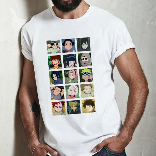 Naruto Gaara Print Fun Graphic Anime T Shirts Men/women Summer Harajuku Mens Streetwear T-Shirt Men's Clothing Tops Tshirt Man