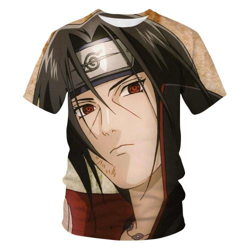 3D T Shirt Summer Japan Anime Naruto Uchiha Sasuke Male O-Neck Cartoon Tee Men/Women Cool Harajuku Clear Printing