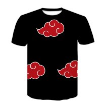 Summer hot Uchiha anime t shirt homme Uzumaki Naruto Fashion brand clothing hip hop men's t-shirts funny top black tops & tees