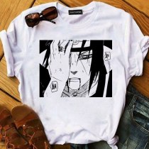 Unisex Men's T Shirt Naruto Harajuku Cool Japanese Anime Uchiha Itachi Print Short Sleeve t shirt Men Streetwear Casual t-shirt