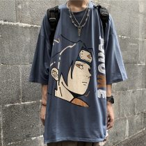 Men Women Anime Naruto Print T Shirt Japanese Harajuku Tshirt Ulzzang Korean Style Streetwear Tee Top Clothes Sasuke