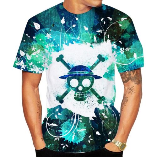 3D print summer One Piece T shirt Japanese Anime Luffy's brother  Tshirt men loose casual top tee men clothes tee shirt homme