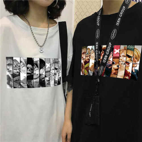 One Piece Amine T shirt casual tshirt homme O neck streetwear man t-shirt boys clothes anime summer top tees Luffy T Shirt Male