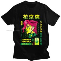 Fashion Jojo Bizarre Adventure T Shirt Men O-neck Short-Sleeve Noriaki Kakyoin T-shirt Japan Anime Manga Graphic Tee Cotton Tops