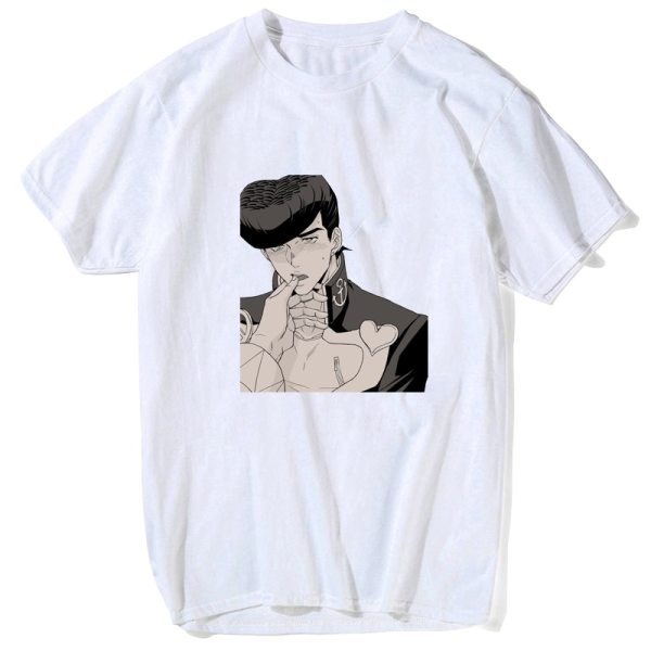 JoJo Bizarre Adventure T Shirt Creative Design Novelty T Shirt Casual Style Skate Brand Men Top Tee Manga Anime Cool Funny Shirt