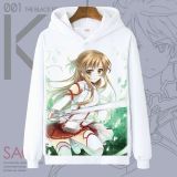 Sword Art Online Cosplay T Shirt Cartoon Kirigaya Kazuto Yuuki Asuna Hoodies Winter Autumn Fleece Sweatshirts Casual Pullover