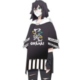 Anime Demon Slayer Kimetsu no Yaiba T-shirt Iguro Obanai Cosplay Costumes Unisex Short Sleeve Tee Top Cotton Shirt Hooded