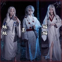 Demon slayer kimetsu no yaiba juuni ayaki rui cosplay Wigs costume japanese anime spider ghost family kimono uniform clothes
