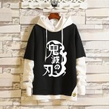 Anime Demon Slayer: Kimetsu no Yaiba Cosplay False two pieces Hoodies Sweatshirt Spring&Autumn Men Women Pullover Tops Coat