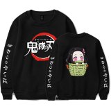 Anime Demon Slayer Kimetsu no Yaiba Sweatshirt fleece Sweaters and Pullovers plus size Hoodies casual Sweater Blouse Shirts