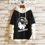 Anime Demon Slayer: Kimetsu no Yaiba Cosplay False two pieces Hoodies Sweatshirt Spring&Autumn Men Women Pullover Tops Coat