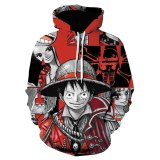 Anime One Piece Hoodies 3D Print Pullovers Sportswear Sweatshirts Luffy Ace Law Sabo Zoro Nami Nico Sanji Casual Tops jacket men