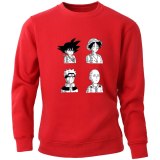 Japan Anime Dragon Ball One Piece One Punch Man Naruto Uzumaki Men's Sweatshirts Pullovers Primer Jumper Tops Man Shirt Crewneck