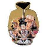 Anime One Piece Hoodies 3D Print Pullovers Sportswear Sweatshirts Luffy Ace Law Sabo Zoro Nami Nico Sanji Casual Tops jacket men