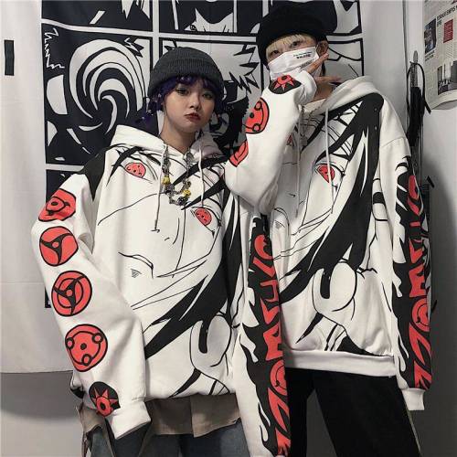 Autumn Winter Couples Naruto Hoodies Korean Version Fashion Casual Hip Hop Sweatshirt Streetwear Clothing for Men and Women