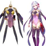 Fate Grand Order FGO Cosplay Kama Costume Dress with Armor Headwear Full Set Women Halloween Carnival Party Role Play Costume