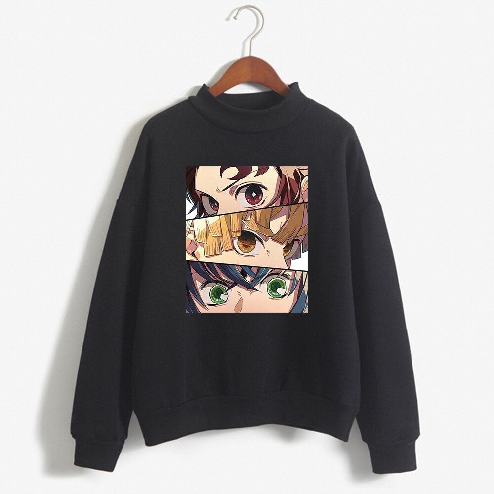 Demon Slayer Sweatshirt Anime Casual Graphic Hoodie Women Kimetsu No