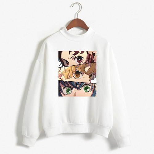 Demon Slayer Sweatshirt Anime Casual Graphic Hoodie Women Kimetsu No Yaiba Cool Sweatshirt Hip Hop Streetwear Hoodie Female