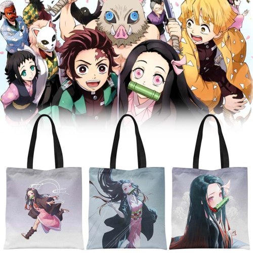 15Color Anime Demon Slayer: Kimetsu no Yaiba Cosplay Kamado Tanjirou Agatsuma Zenitsu school bag Backpack Portable Messenger Bag