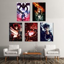 Home Decor Black Clover Prints Painting Japan Animation Pictures Wall Art Modular Aesthetic Canvas Poster Bedside Background