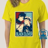 0730X Asta & Yuno Black Clover Anime Black T-Shirt Wizard King Noelle Silva S-6Xl Printing Tee Shirt men brand tshirt summer s
