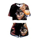 Japanese Anime Black Clover Asta Yuno Noell Silva Cosplay Costume 3D Print Two Piece Set Women Top and Shorts Ladies Tracksuit