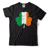 St Patricks Day Shirt Distress Clover Irish Lucky Charm T-shirt