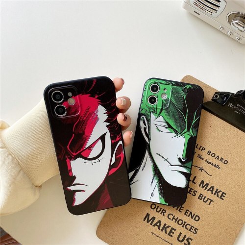 Cute Comics Avatar One Piece Zoro Luffy Phone Case For iphone 12 mini 11 Pro X XS Max XR 7 8 Plus SE2 Cool Silicon Soft Cover