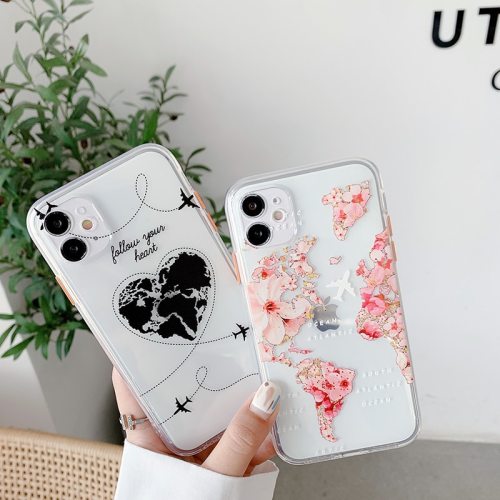 Luxury Air Ticket World Map Planes Travel Soft Silicone Phone Case For Apple iPhone XR X XS 11 12 Pro Max 7 8 Plus Cover Fundas