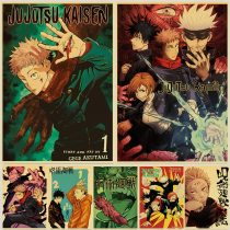 Anime Jujutsu Kaisen Posters Kraft Paper Vintage Poster Wall Art Painting Study Home Living Room Decoration Pictures