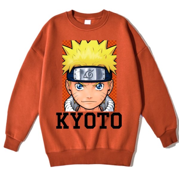 Kyoto Naruto Japan Anime Prints Men Hoodie Harajuku Crewneck Swetshirt Fleece Hoody Fashion Clothes Loose Pullover Hoodies Mens