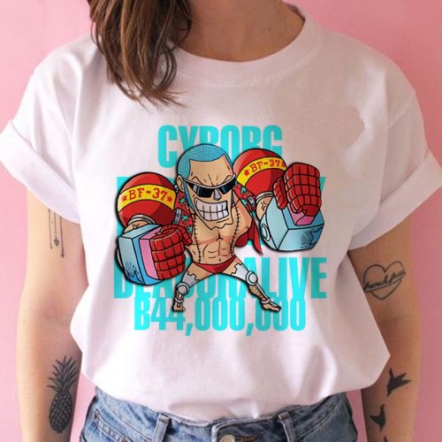 One Piece summer top women ulzzang vintage couple clothes tshirt t-shirt ulzzang white t shirt