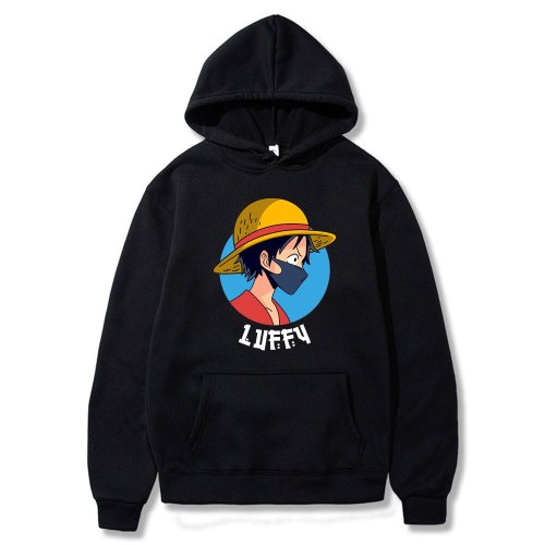 One Piece Funny Cartoon Anime Winter Warm Hoodies Men Unisex Casual Streetwear Luffy Cool Sweatshirt Graphic Hip Hop Hoody Male