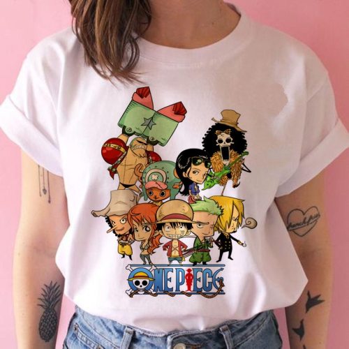 One Piece summer top femme ulzzang 2020 graphic tees women plus size harajuku top tees t-shirt harajuku kawaii