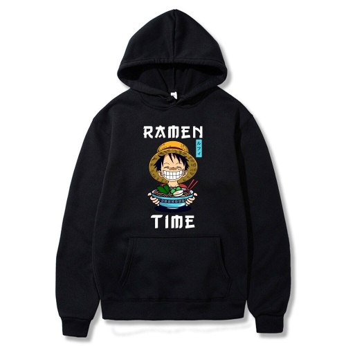 One Piece Funny Cartoon Anime Winter Warm Hoodies Men Unisex Casual Streetwear Luffy Cool Sweatshirt Graphic Hip Hop Hoody Male