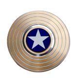New Round American Captain Fingertip Gyro Shield Alloy Gyro Spinner Decompression Toy Fidget Spinner Hobbies for Adults