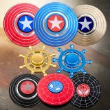 New Round American Captain Fingertip Gyro Shield Alloy Gyro Spinner Decompression Toy Fidget Spinner Hobbies for Adults