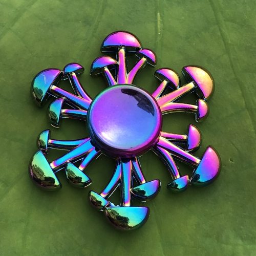 Rainbow Metal Finger Spinner R118 Bearing Spinner Toy Adult Toys for Children Raytheon Mushroom 60-65mm Fidget Spinner 2019