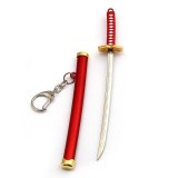 One Piece Keychain Keyrings Roronoa Zoro Sword kitetsu Toy Model Metal Key Ring llaveros Key Chain Anime Jewelry Figures Copslay