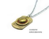 Anime One Piece Necklace Luffy Straw Hat And Skull Logo Dog Tag Pendant Men Fashion Choker Accessories Jewelry Figure Toys